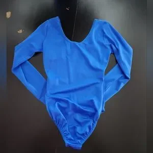 Bal Togs | Tops | Blue Stretch Bodysuit Long Sleeve | Poshmark